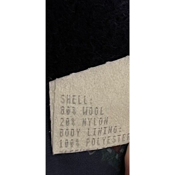 Vintage JOFELD Eastland Fabric USA Navy Blue Wool MCM Trench Coat size M - Picture 8 of 11